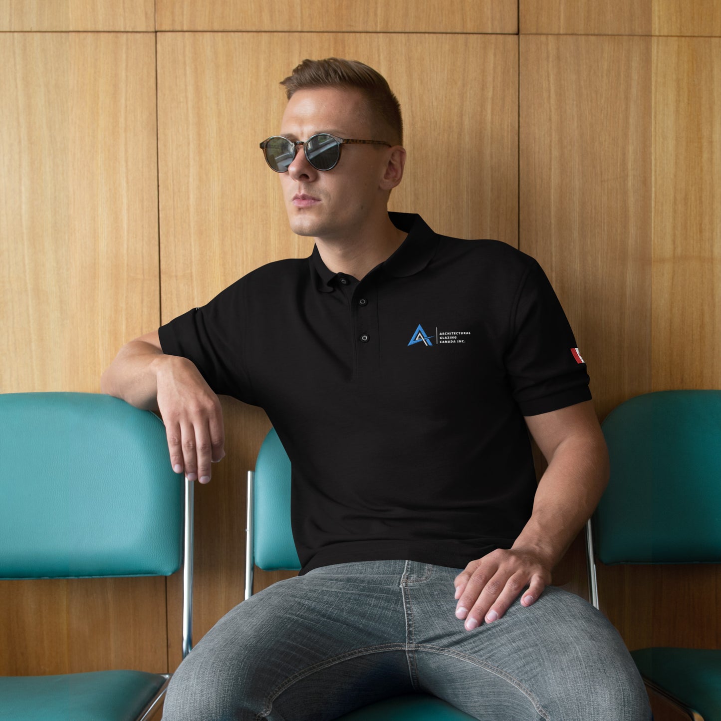 Polo haut de gamme brodé AGC pour hommes