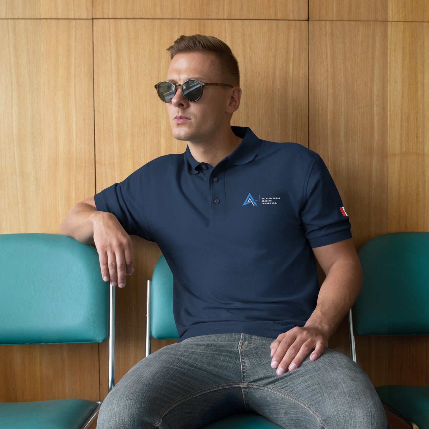 Polo haut de gamme brodé AGC pour hommes