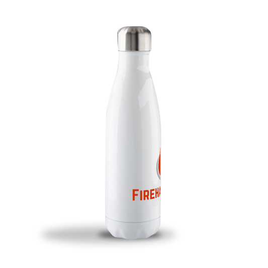 Customizable White bottle with stainless steel interior