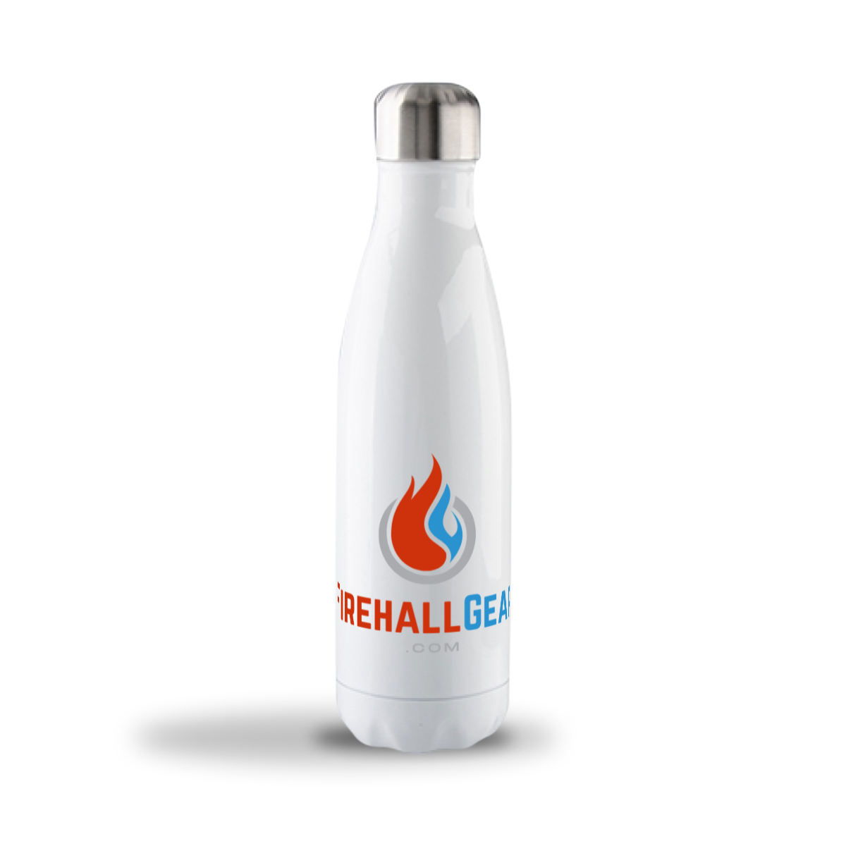 Customizable White bottle with stainless steel interior