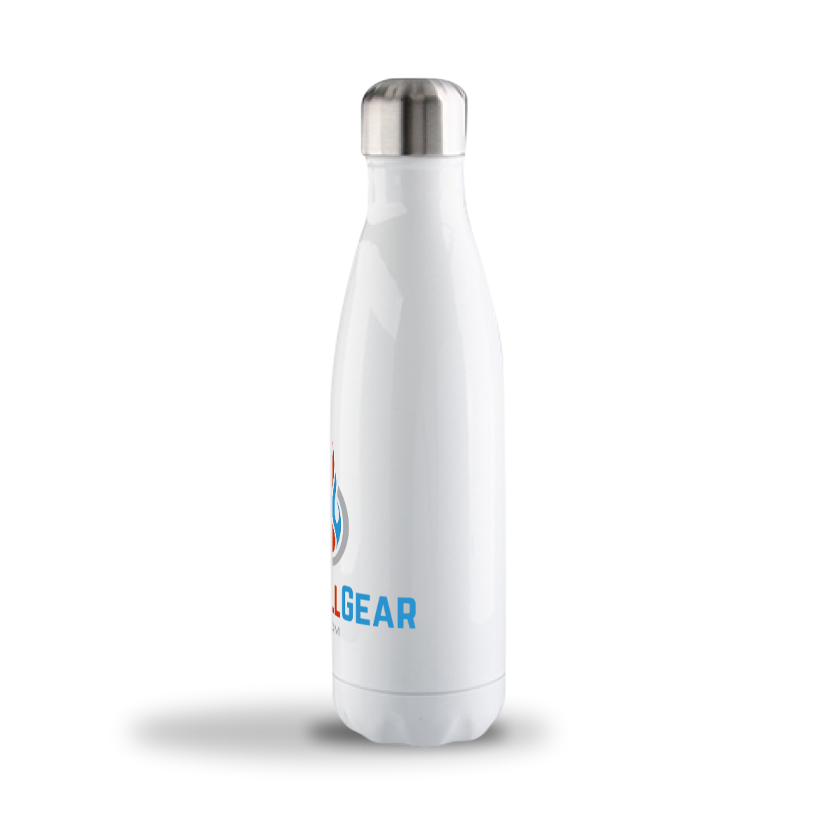 Customizable White bottle with stainless steel interior