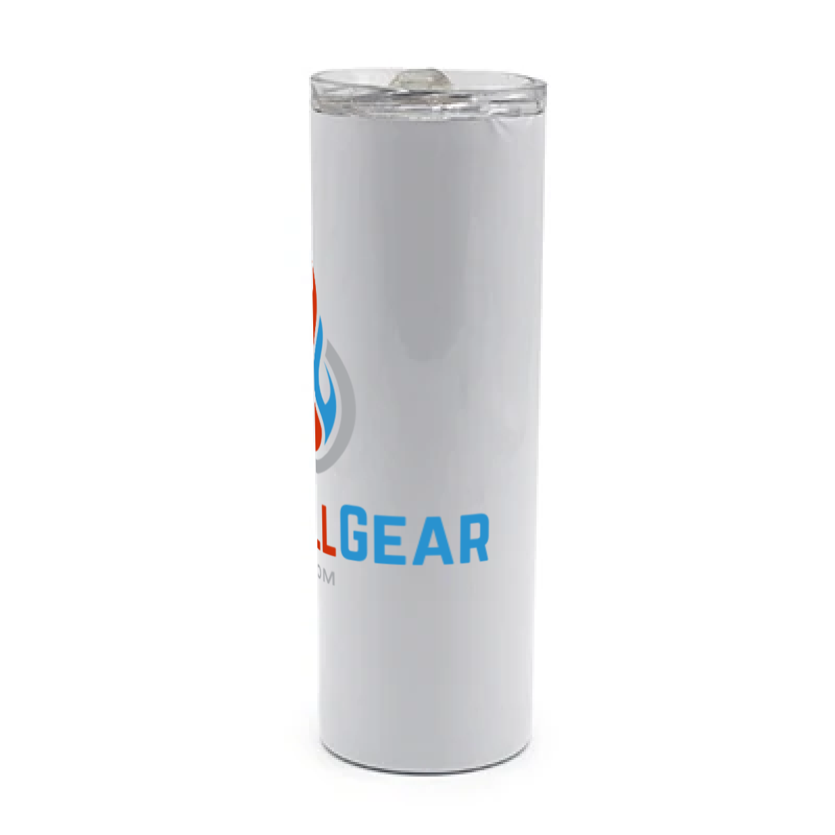 Customizable White tumbler with stainless steel interior