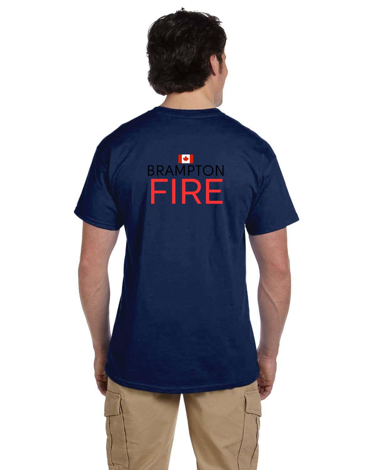 Brampton Fire Fruit of the Loom Adult HD Cotton T-Shirt