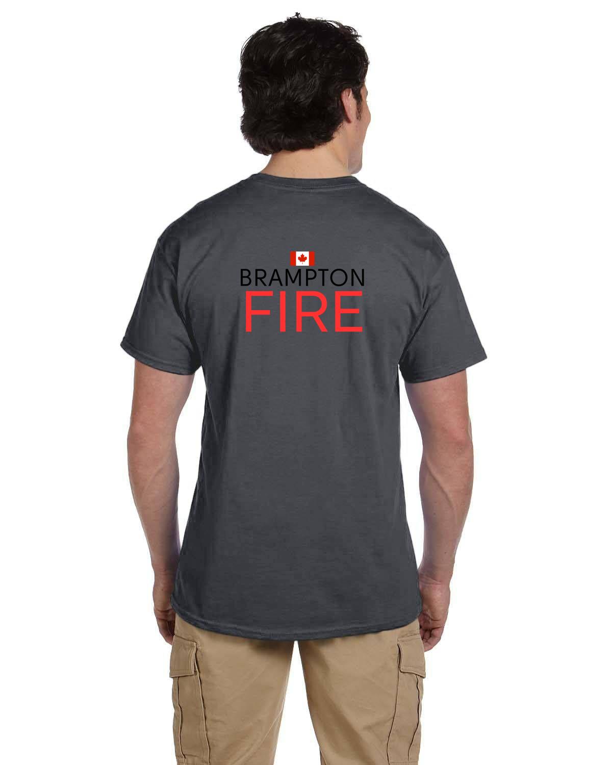 Brampton Fire Fruit of the Loom Adult HD Cotton T-Shirt