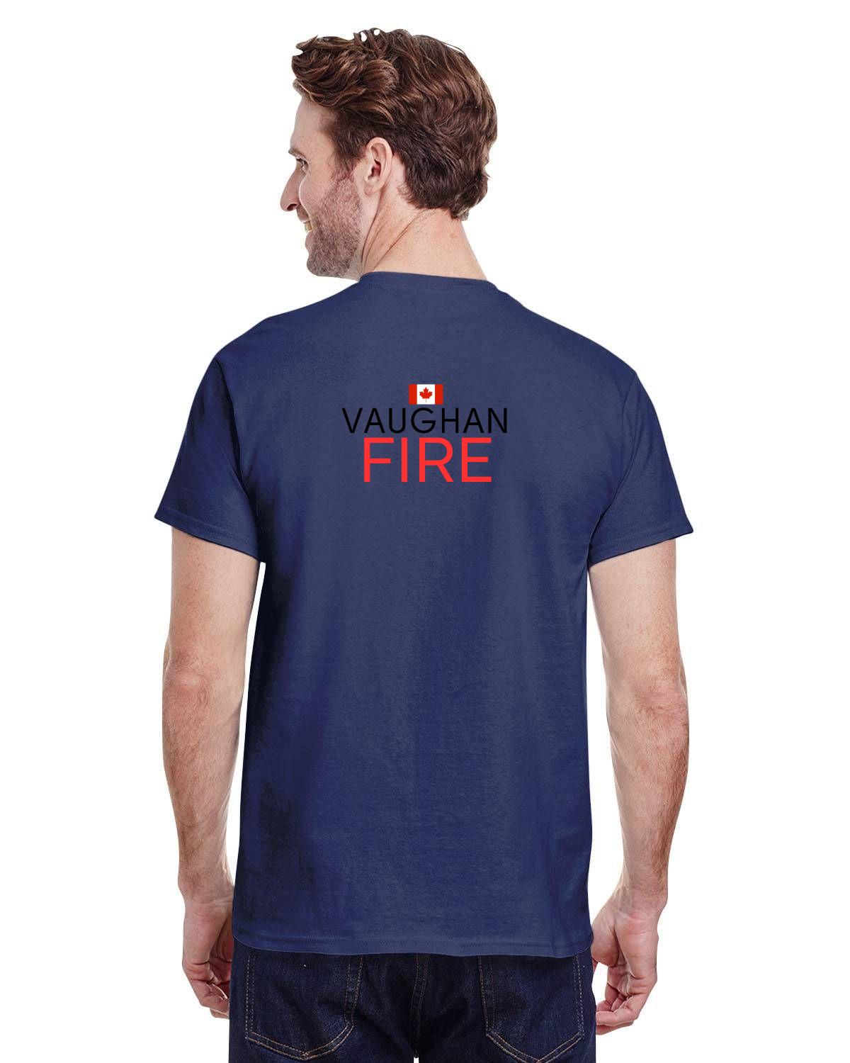 Vaughan Fire Badge Gildan Adult Heavy Cotton T-Shirt