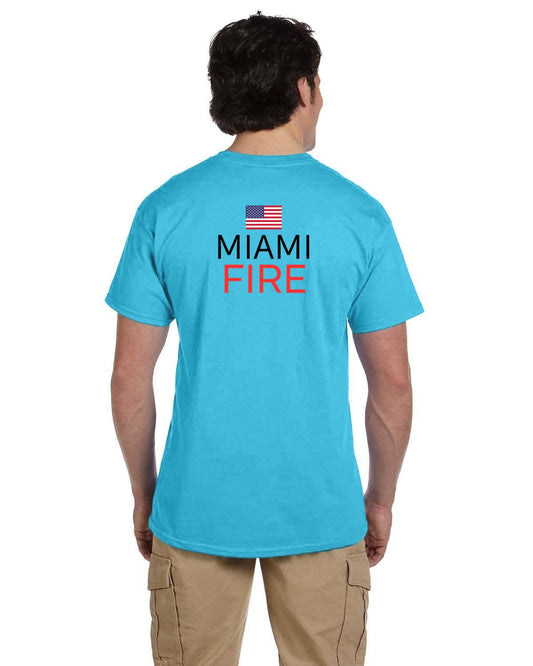 Miami Logo Fruit of the Loom HD Cotton T-Shirt