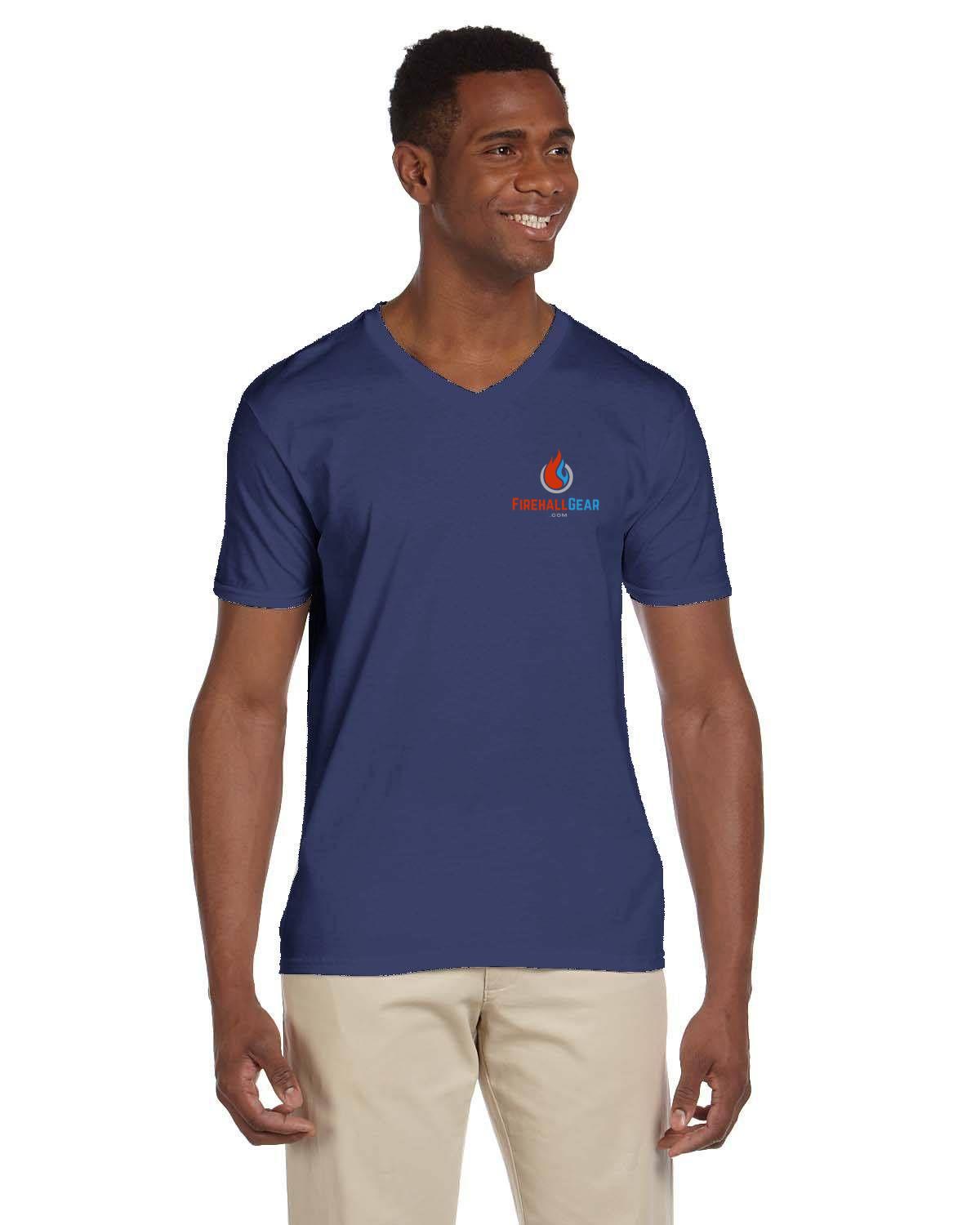 Customizable V neck Soft Gildan