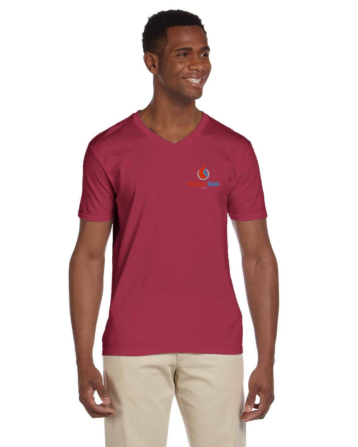 Customizable V neck Soft Gildan