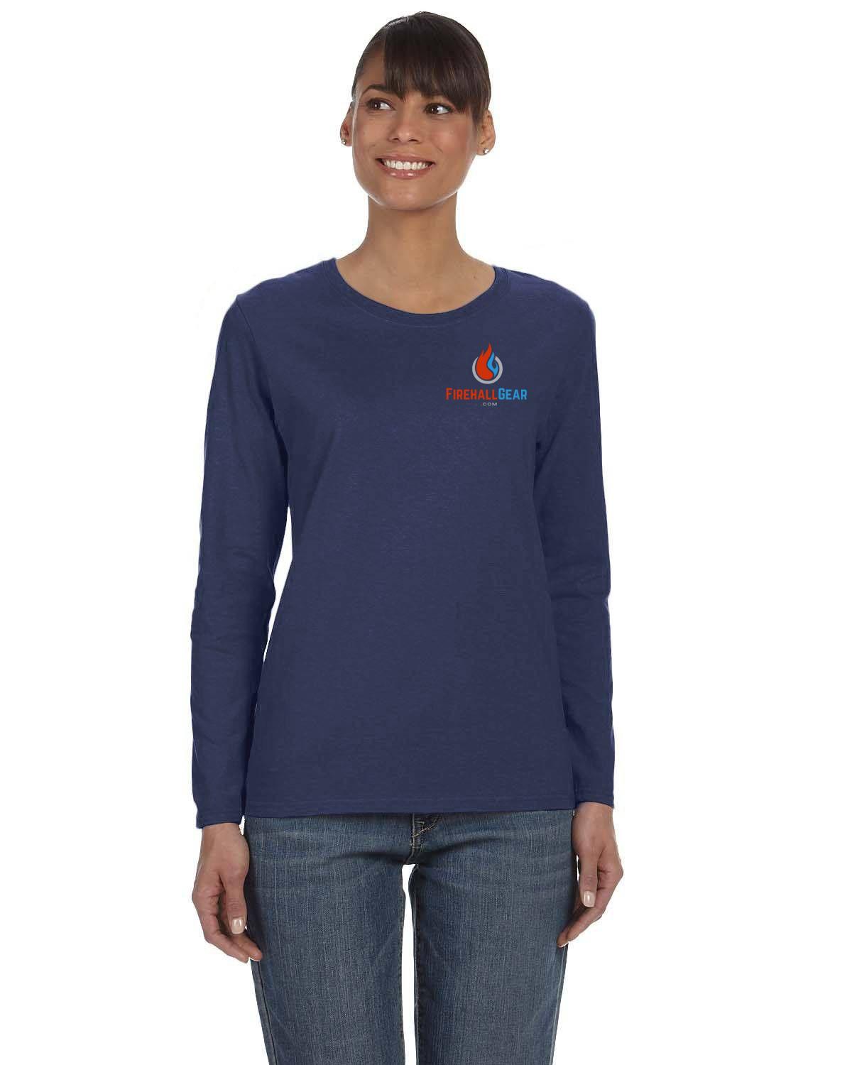 Customizable Gildan Ladies' Heavy Cotton Long-Sleeve T-Shirt