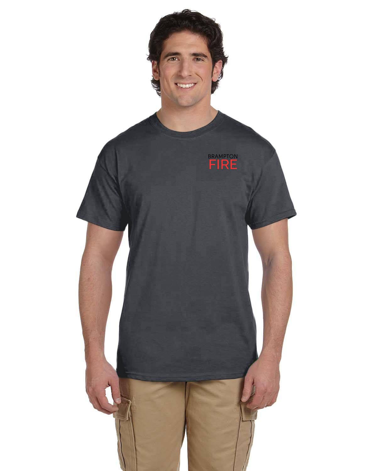 Brampton Fire Fruit of the Loom Adult HD Cotton T-Shirt