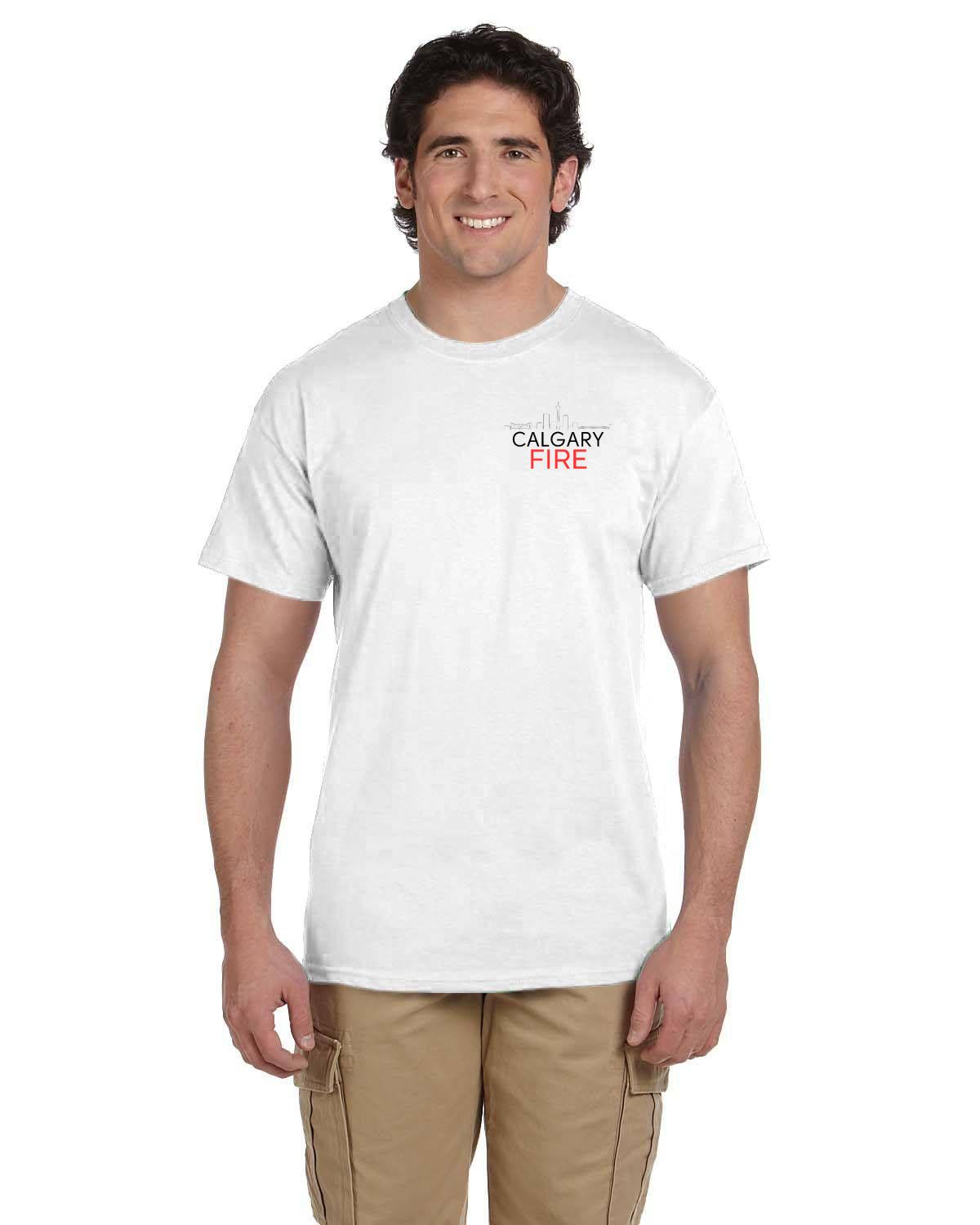 Calgary Skyline Fruit of the Loom Adult HD Cotton T-Shirt