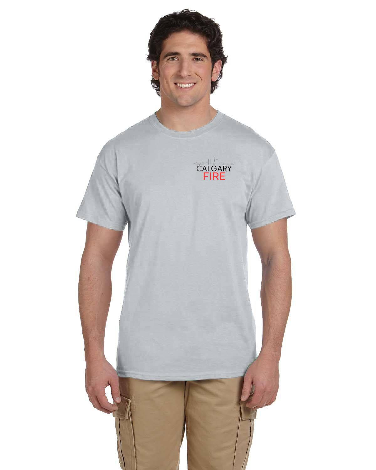 Calgary Skyline Fruit of the Loom Adult HD Cotton T-Shirt