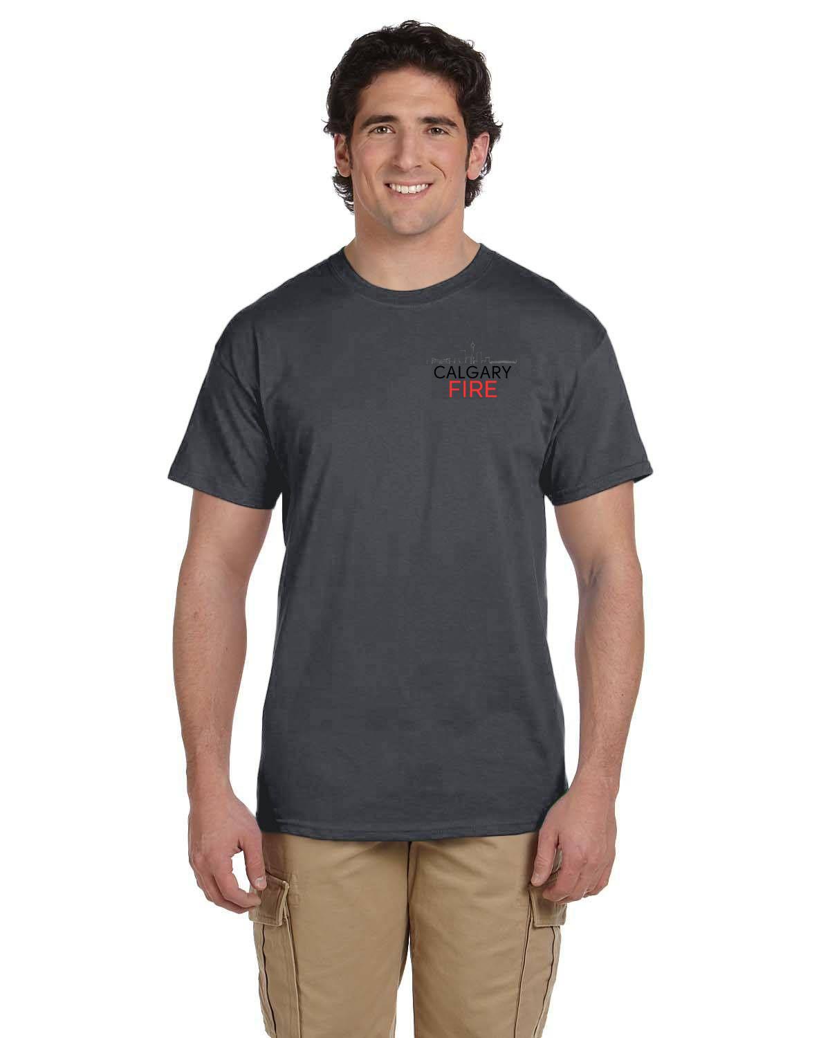 Calgary Skyline Fruit of the Loom Adult HD Cotton T-Shirt