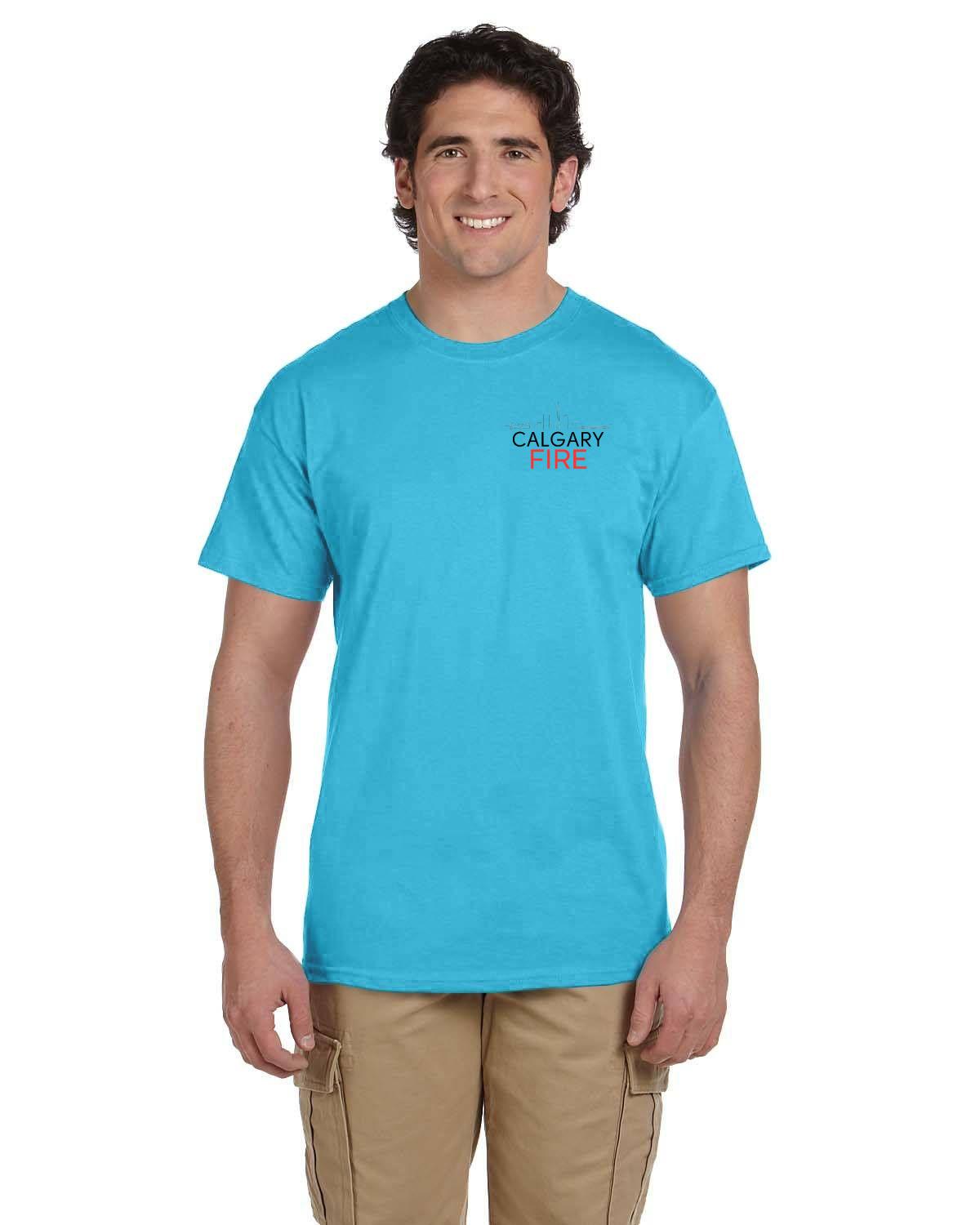 Calgary Skyline Fruit of the Loom Adult HD Cotton T-Shirt