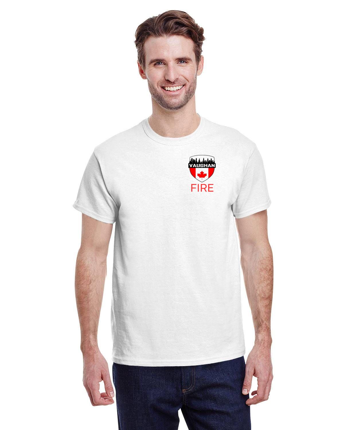 Vaughan Fire Badge Gildan Adult Heavy Cotton T-Shirt