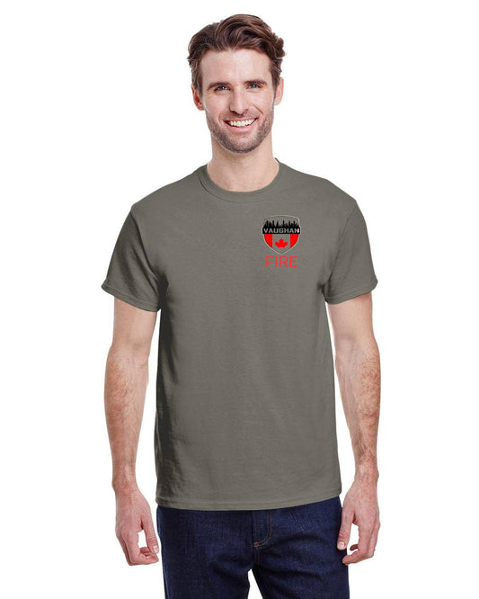 Vaughan Fire Badge Gildan Adult Heavy Cotton T-Shirt