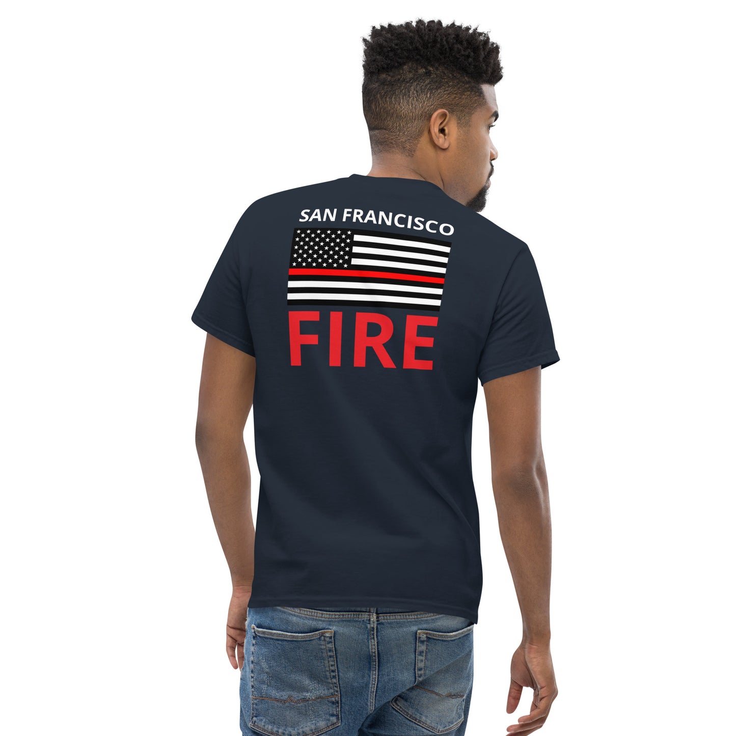 T-shirt mince ligne rouge du feu de San Francisco