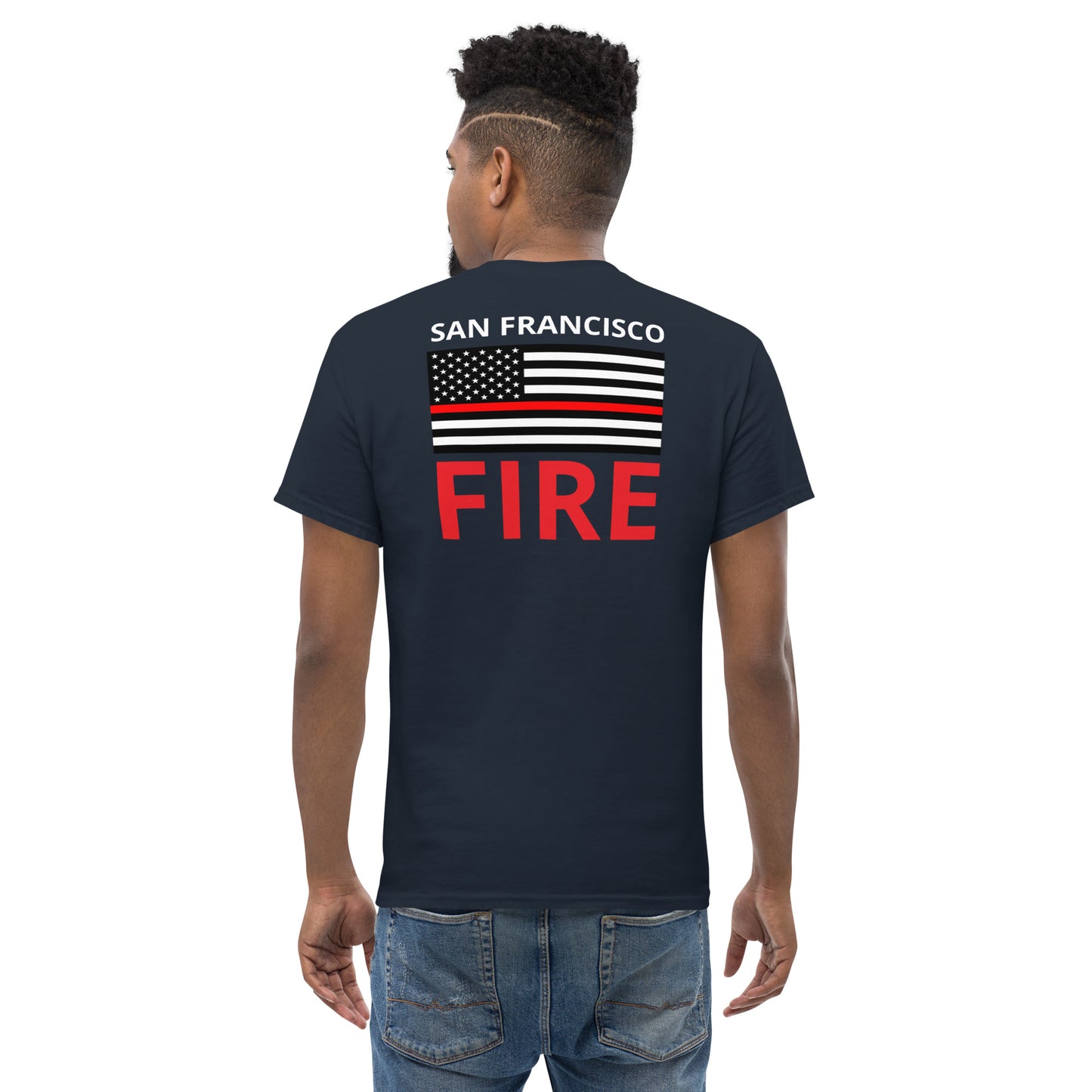 T-shirt mince ligne rouge du feu de San Francisco