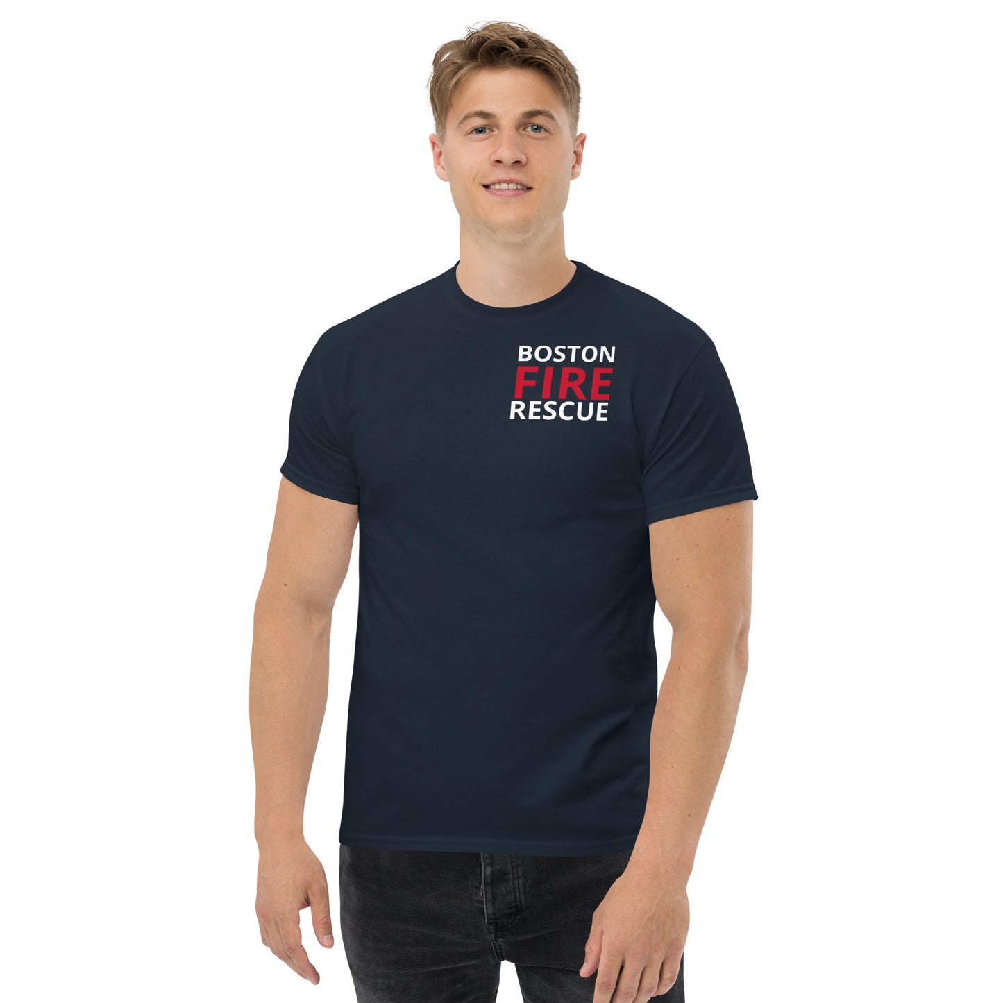 T-shirt classique de sauvetage des pompiers de Boston