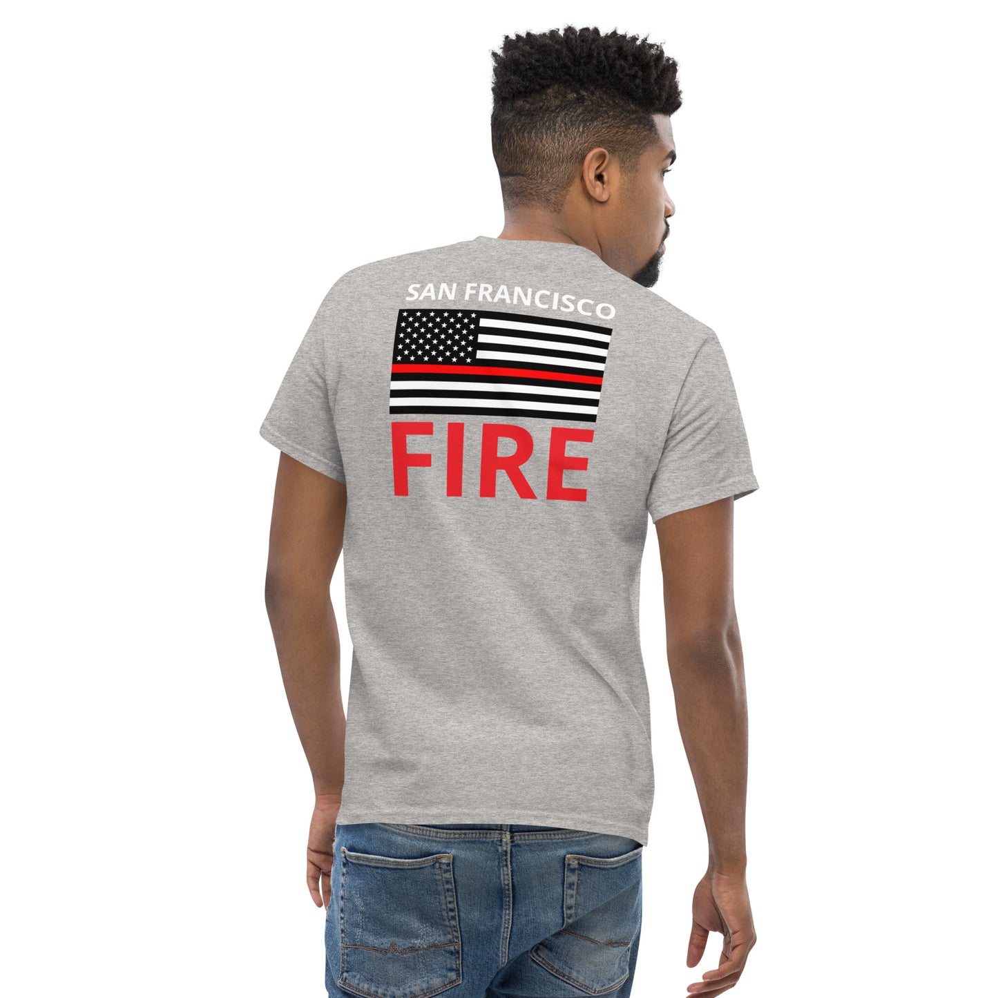 T-shirt mince ligne rouge du feu de San Francisco