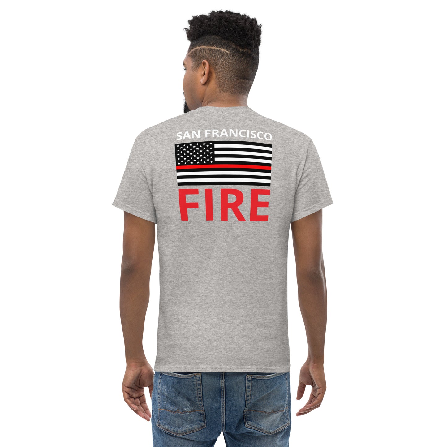 T-shirt mince ligne rouge du feu de San Francisco