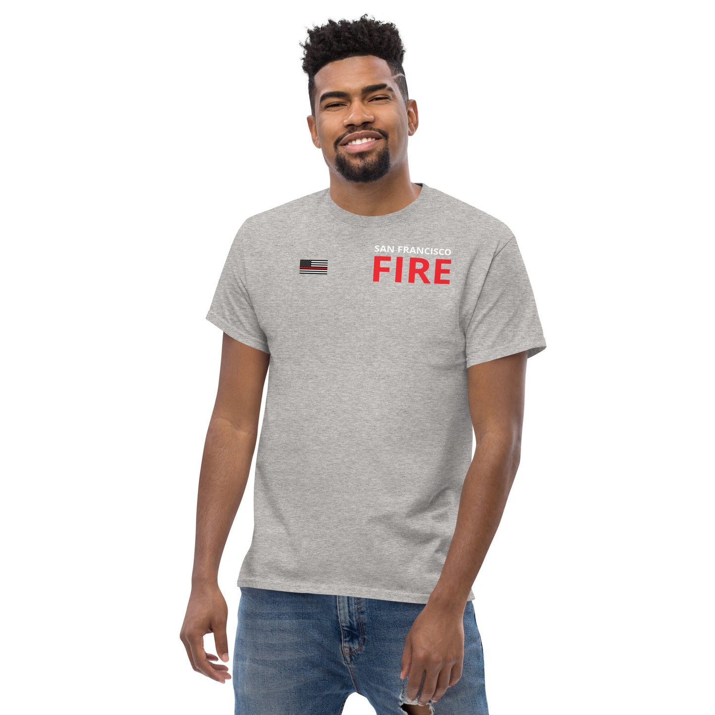 T-shirt mince ligne rouge du feu de San Francisco