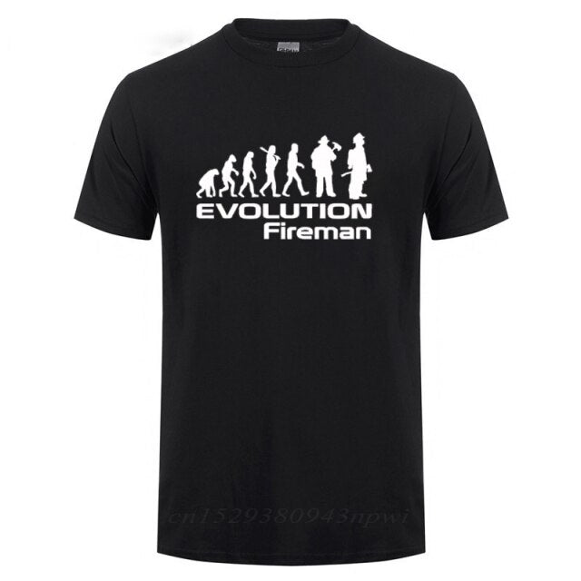 T-shirt "Évolution d'un pompier"